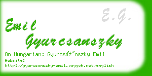 emil gyurcsanszky business card